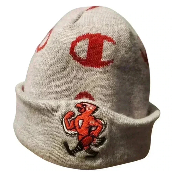 Champion Knit Hat St John's Red Storm Johnny Grey Winter - Picture 1 of 4